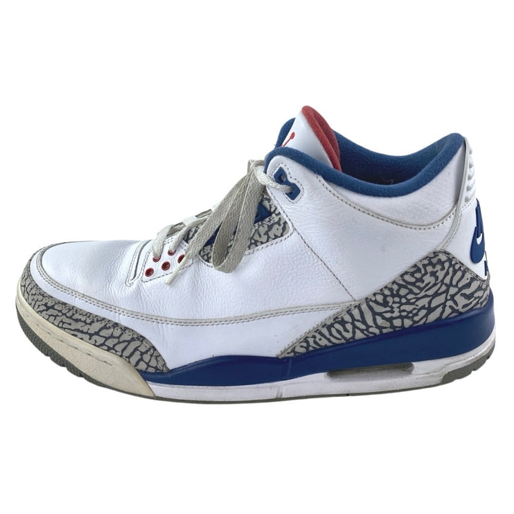 Nike Air Jordan 3 Retro Men's White Blue Athletic Basketball Sneakers Shoes 12