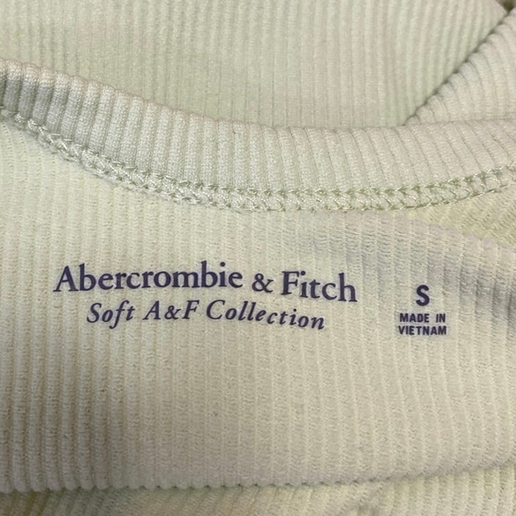 Abercrombie & Fitch Green Rib Knit Sleeveless Cami Camisole Bodysuit Tank Top S