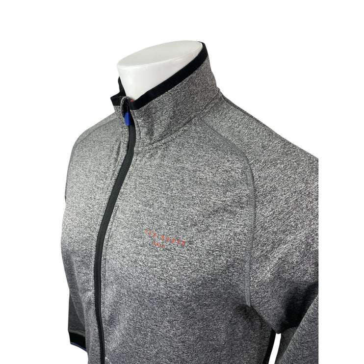 Ted Baker Golf Men's Gray Long Sleeve Full Zip Stand Collar Jacket Top Size M