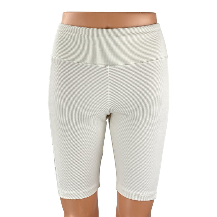 Nike Air Women's White High Rise Yoga Workout Running Athletic Biker Shorts Sz S