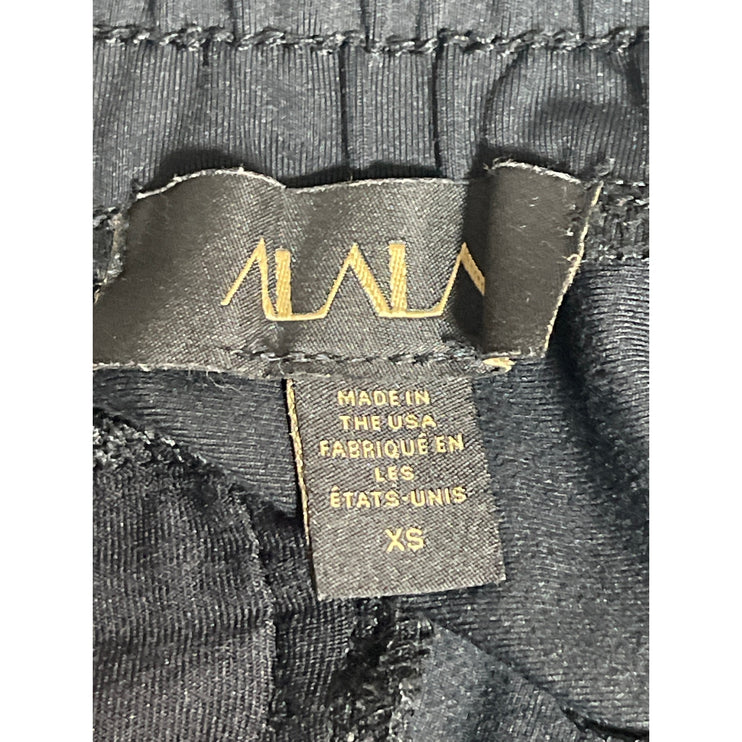 Alala Black Elastic Waist Drawstring Skinny Athletic Yoga Trousers Pants Size XS