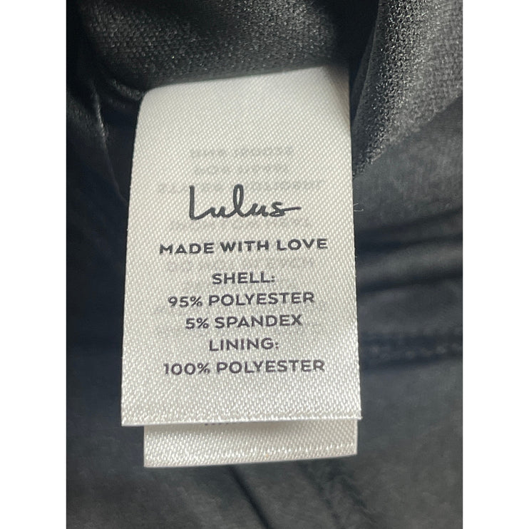 NEW Lulus Black Strapless Tube Bandeau Cutout Pleated Plisse Romper Shorts Sz S