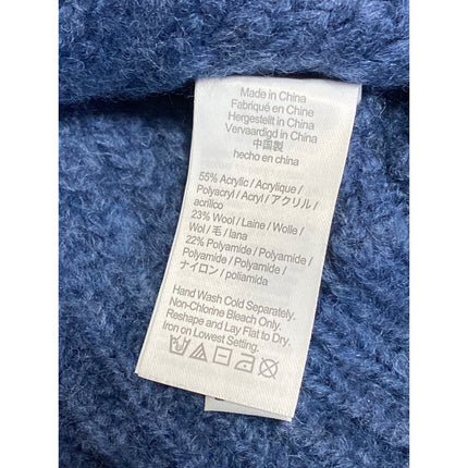 NEW Madewell Women's Blue Ribbed Knit Turtleneck Long Sleeve Sweater Top Size S