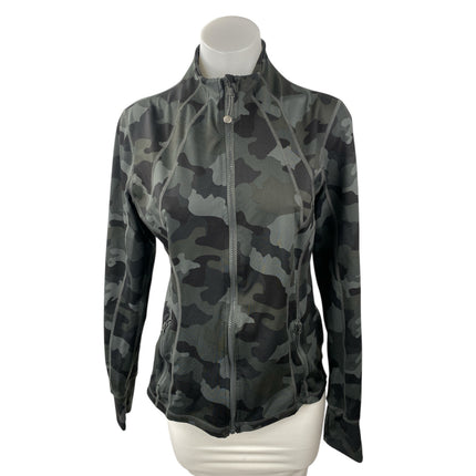Yogalicious Lux Camouflage Long Sleeve Yoga Activewear Athletic Coat Jacket Sz M