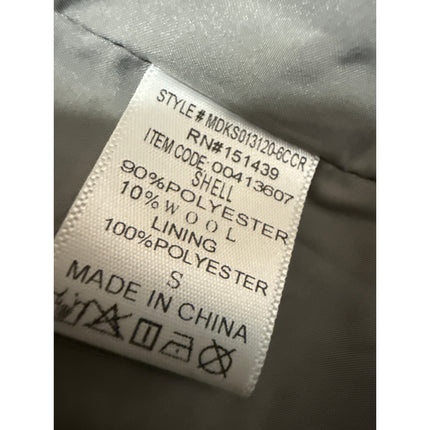 Forever 21 Gray Plaid Checkered Snap Button Down Long Sleeve Shirt Coat Jacket S