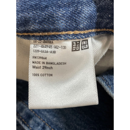 Uniqlo Women's Blue High Rise Bermuda Mom Boyfriend Denim Jean Shorts Size 29