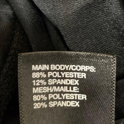 Zella Women's Black Long Sleeve Mesh Trim Yoga Workout Athletic T Shirt Top Sz M