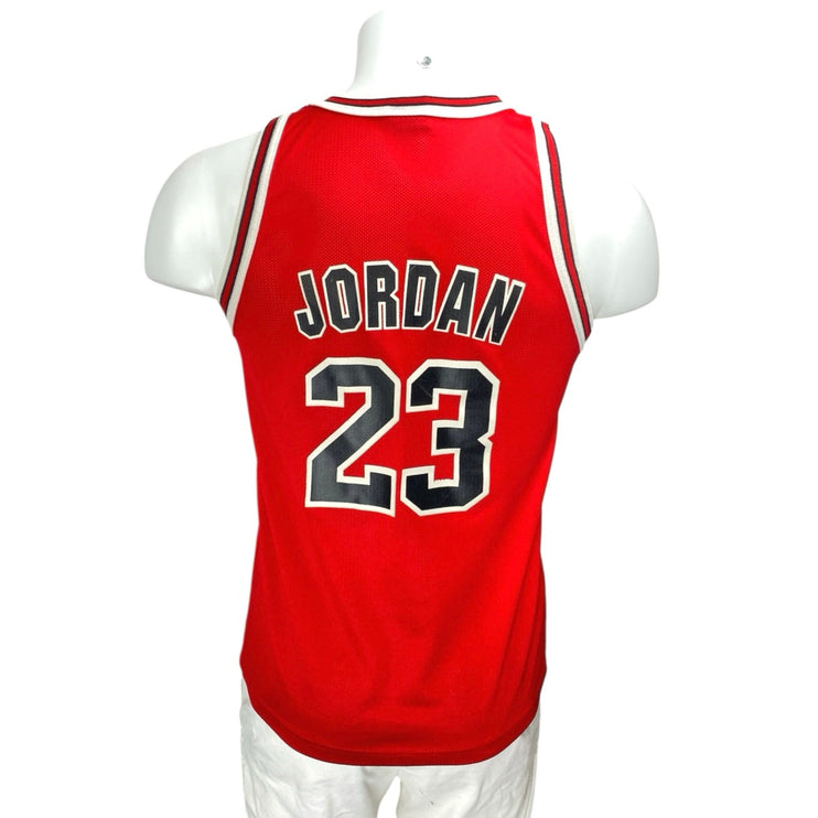Champion Men's Red Michael Jordan Chicago Bulls #23 NBA Basketball Jersey Top S