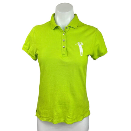 Bossini Green Cotton Logo Collared Casual Golf Short Sleeve Polo Shirt Size S