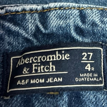 Abercrombie & Fitch Blue High Waist Straight Belted Paperbag Denim Jeans Pants 4