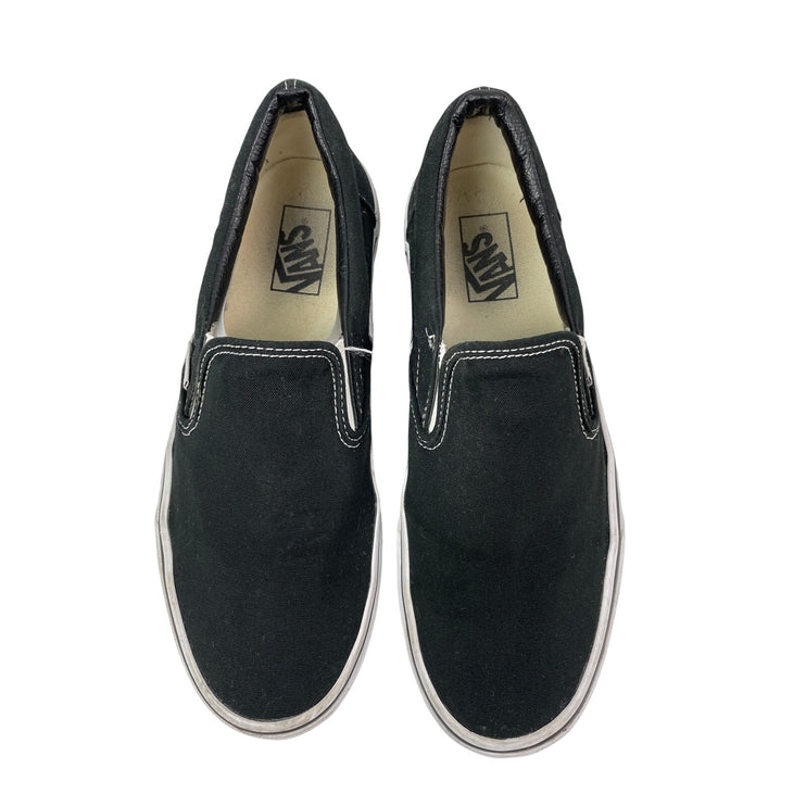 Vans Classic Unisex Black White Casual Skate Slip On Sneakers Shoes Sz 11W/9.5M