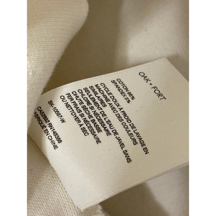 Oak+ Fort Women's White High Waisted Back Zip Casual Straight Mini Skirt Size 6