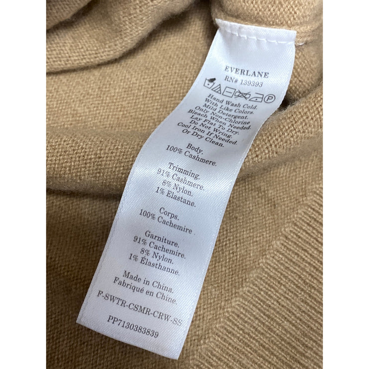 Everlane Women's Tan Khaki Short Sleeve Crew Neck Baby Tee T Shirt Top Size XS