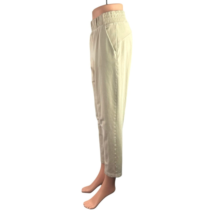 Aritzia Babaton Weekender Beige Straight Tapered Casual Lounge Trousers Pants S