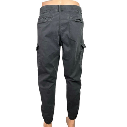 Uniqlo Men's Dark Gray Mid Rise Tapered Slim Fit Cargo Jogger Pants Size 30