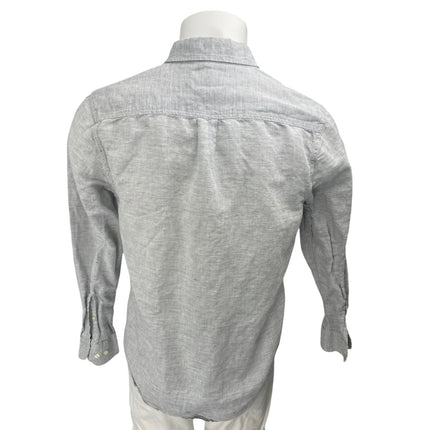 Lucky Brand Men's Gray Classic Fit Long Sleeve Button Down Shirt Top Size M