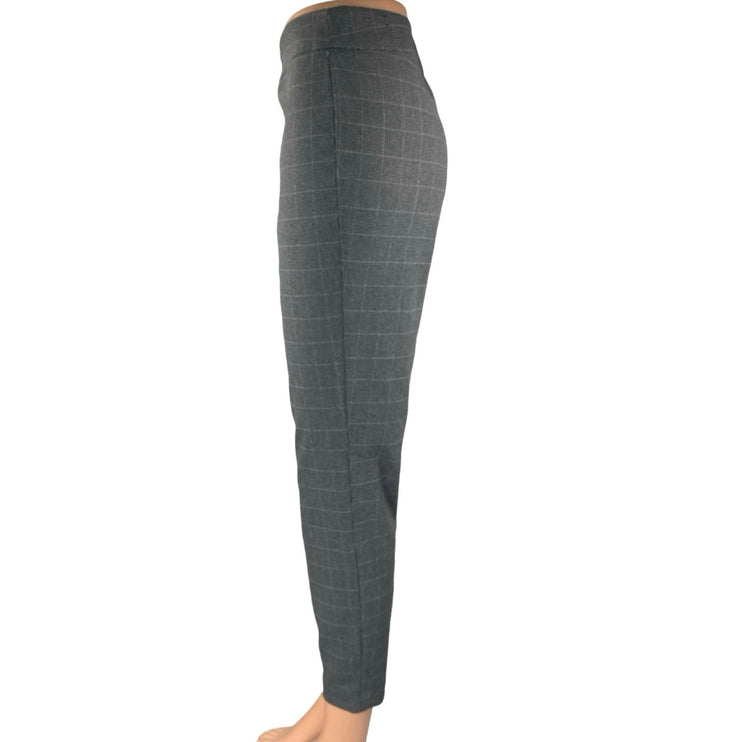 Nanette Lepore Women's Gray Plaid High Waisted Tapered Trousers Pants Size 6