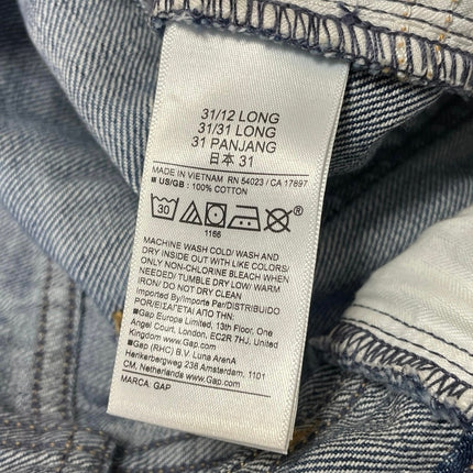 NEW Gap Women's Blue Barrel High Waisted Baggy Wide Leg Denim Jeans Size 31