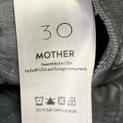 Mother The Insider Crop Step Fray Faded Black Flared Bootcut Denim Jeans Size 30
