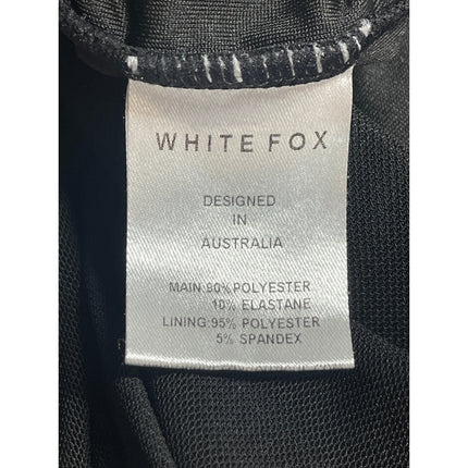White Fox Womens Black Slim Fit High Rise Bootcut Flare Trousers Dress Pants S
