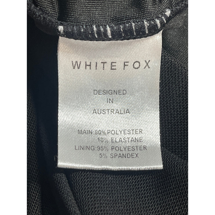 White Fox Womens Black Slim Fit High Rise Bootcut Flare Trousers Dress Pants S