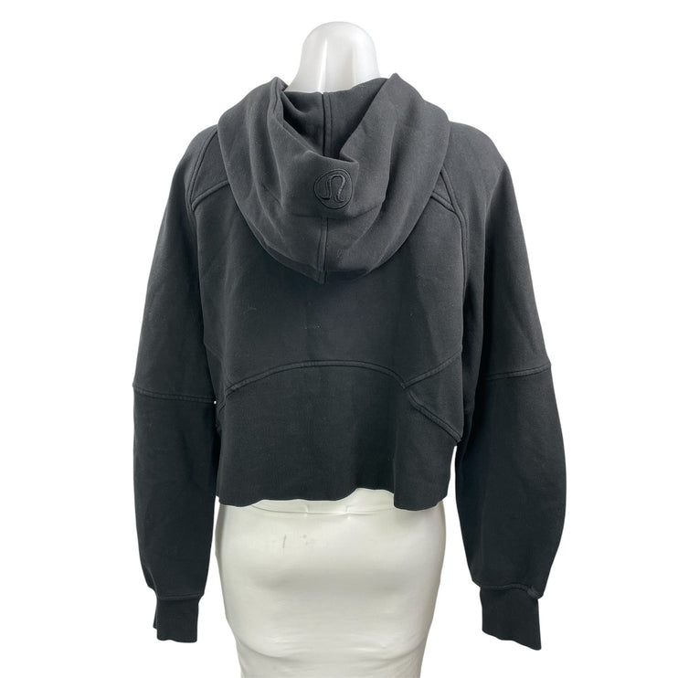 Lululemon Scuba Black Activewear Oversized Half Zip Hoodie Hooded Sweatshirt M/L