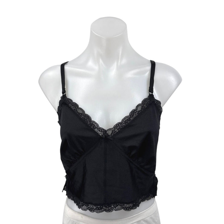 Alexander Wang Black Sleeveless Cami Camisole Bandeau Bustier Crop Tank Top Sz M