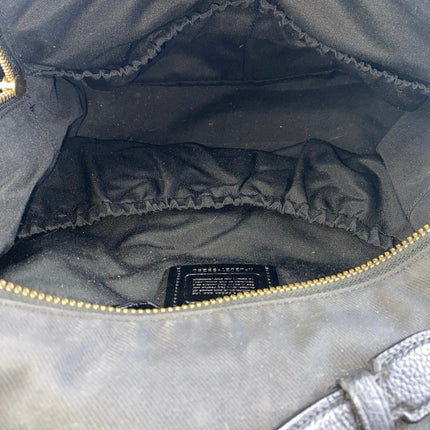 Coach Black Nylon Leather Zip Around Adjustable Strap Baby Diaper Backpack Bag