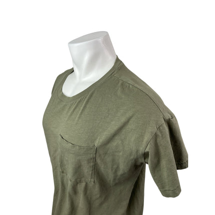 UpWest Men's Green Crew Neck Short Sleeve Basic Jersey Pocket Tee T-Shirt Top S