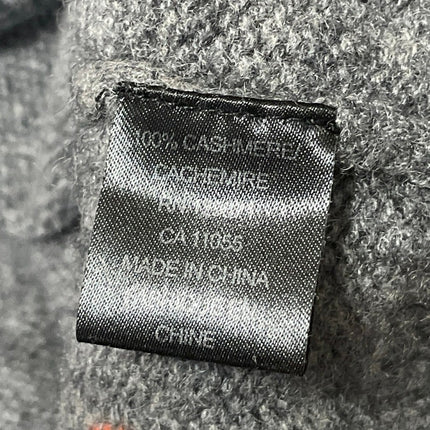 360 Cashmere Women's Gray Orange Star Knit Long Sleeve Round Sweater Top Size S