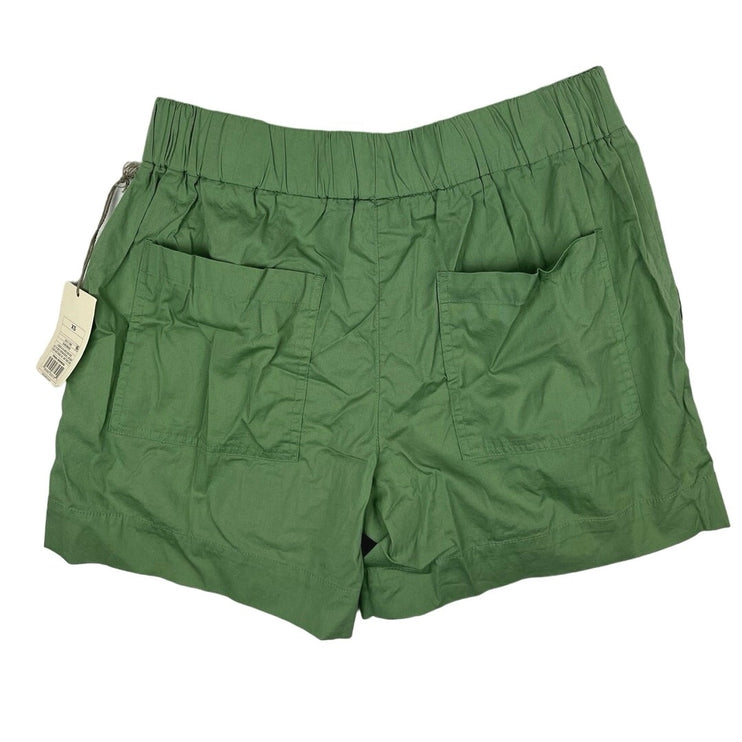 A New Day Women's Green High-Rise Casual Fit Elastic Waist Poplin Shorts Size XS