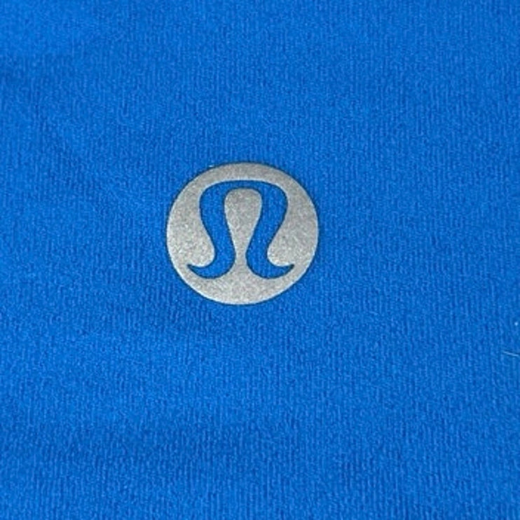 Lululemon Womens Blue High Waist Activewear Training Yoga Running Bike Shorts L