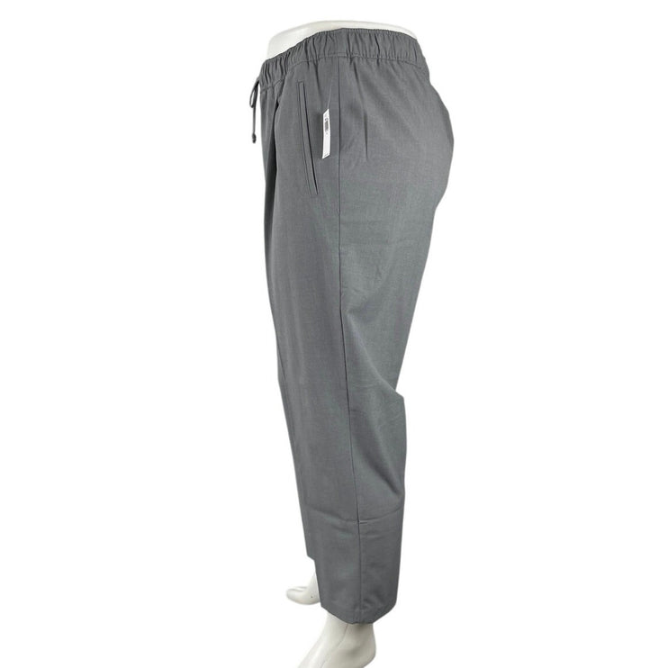 NEW Old Navy Billie Women's Gray High Rise Drawstring Pleated Trousers Pants XL