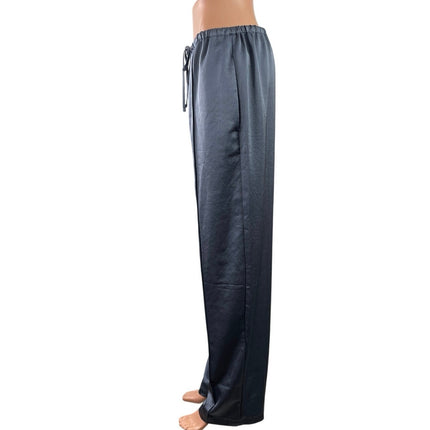 Madewell Women's Blue Velvet Velour High Waisted Sleepwear Pajamas Pants Size M