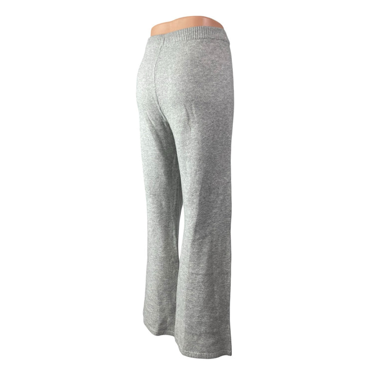 Gap Women's Gray High Waisted Wide Leg Flare Trousers Knit Lounge Pants Size M