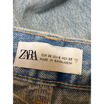 Zara Women's Blue High Waisted Light Wash Flared Bootcut Denim Jeans Size 32