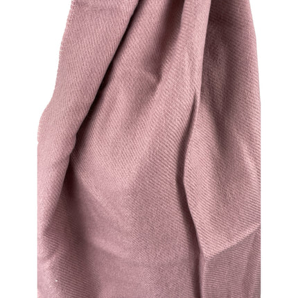 Women's 100% Cashmere Pink Fringe Hem Winter Snow Shawl Wrap Neck Scarf OS