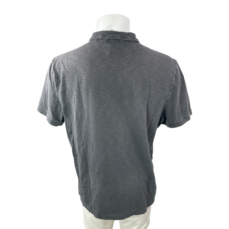 GAP Men's Gray Collared Short Sleeve Button Up Pocket Golf Polo Shirt Top Sz XL