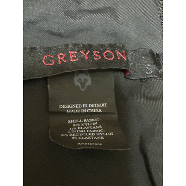 Greyson Women's Black Geometric Lace Mock Neck Sleeveless Slim Tank Blouse Top S