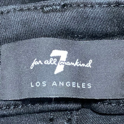 7 For All Mankind Women's Black Mid Rise Slim Skinny Leg Denim Jeans Pants Sz 26