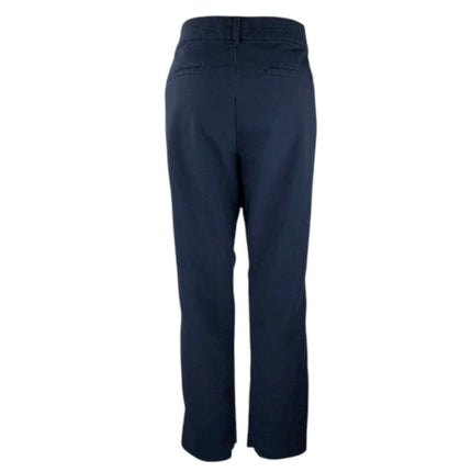 Gloria Vanderbilt Women's Navy Blue High Rise Straight Leg Trousers Pants Sz 14