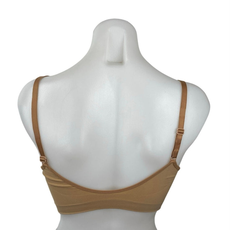 SKIMS Seamless Sculpt Brown Tan Cami Adjustable Strap Bralette Bra Top Size L/XL
