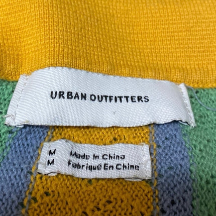 Urban Outfitters Silas Mens Multicolor Knit Short Sleeve Button Down Shirt Top M
