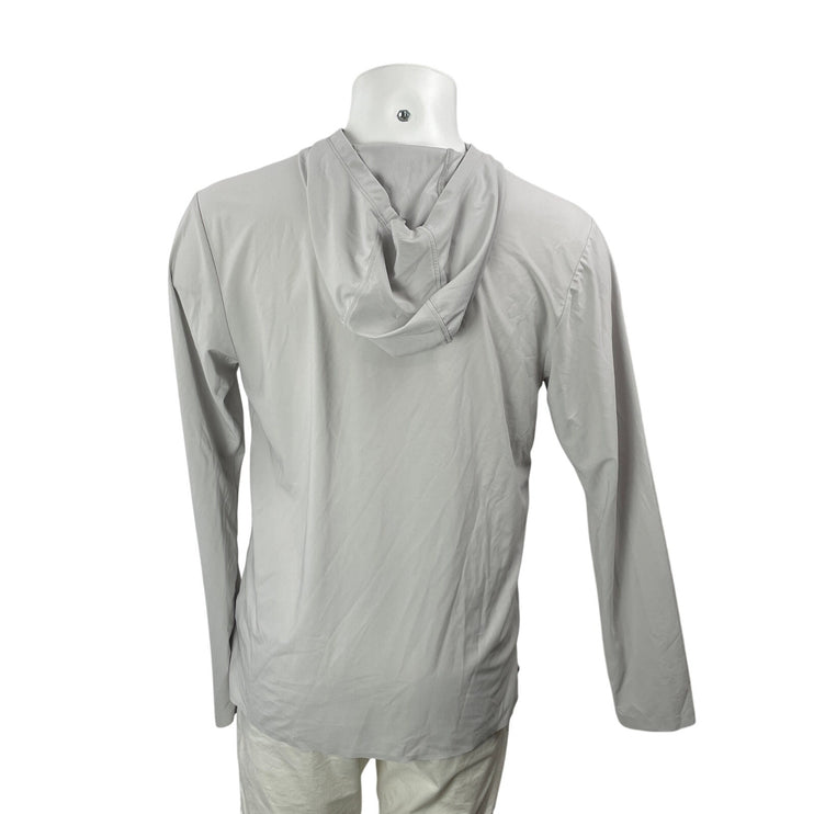 Path Projects Men's Gray Long Sleeves Activewear Performance Hooded Sweater Sz M