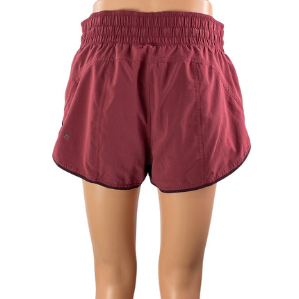 Lululemon Choose a Side Short Red Workout Yoga Gym Athletic Running Shorts Sz S