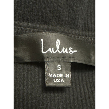 Lulus Women's Black Ribbed Ruched Sleeveless Mini Tank Sheath Bodycon Dress S