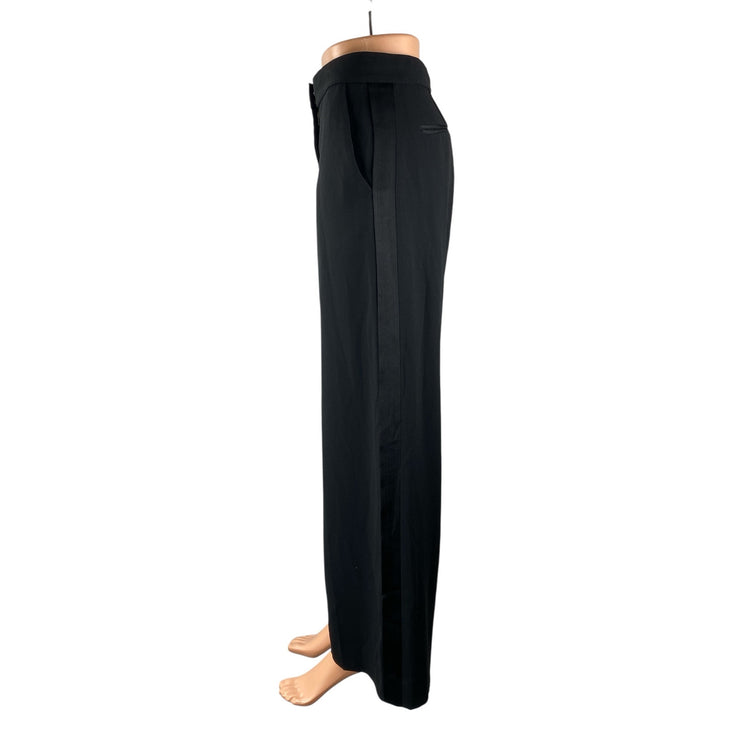 Aritzia Ten Women's Black High Waisted Wide Leg Baggy Trousers Pants Size 2