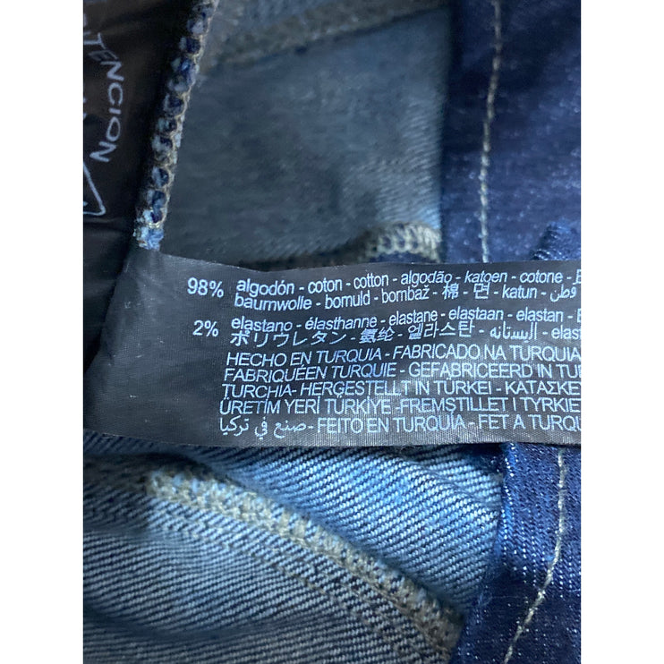 Zara Women's Blue Strapless Sleeveless V Neck Zip Denim Jean Crop Top Size XS