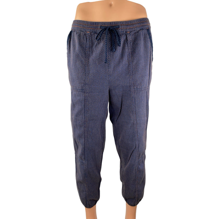 Anthropologie Blue High Rise Elastic Waist Trousers Joggers Sweat Pants Size S