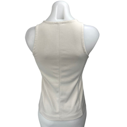 Ann Taylor Women's Cream White Sleeveless Racerback Slim Vest Tank Top Size XS